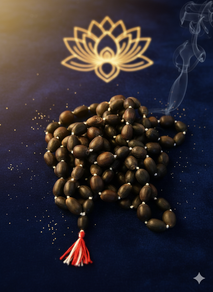 108 Original Lotus Seed (Kamal Gatta) Japa mala Beans