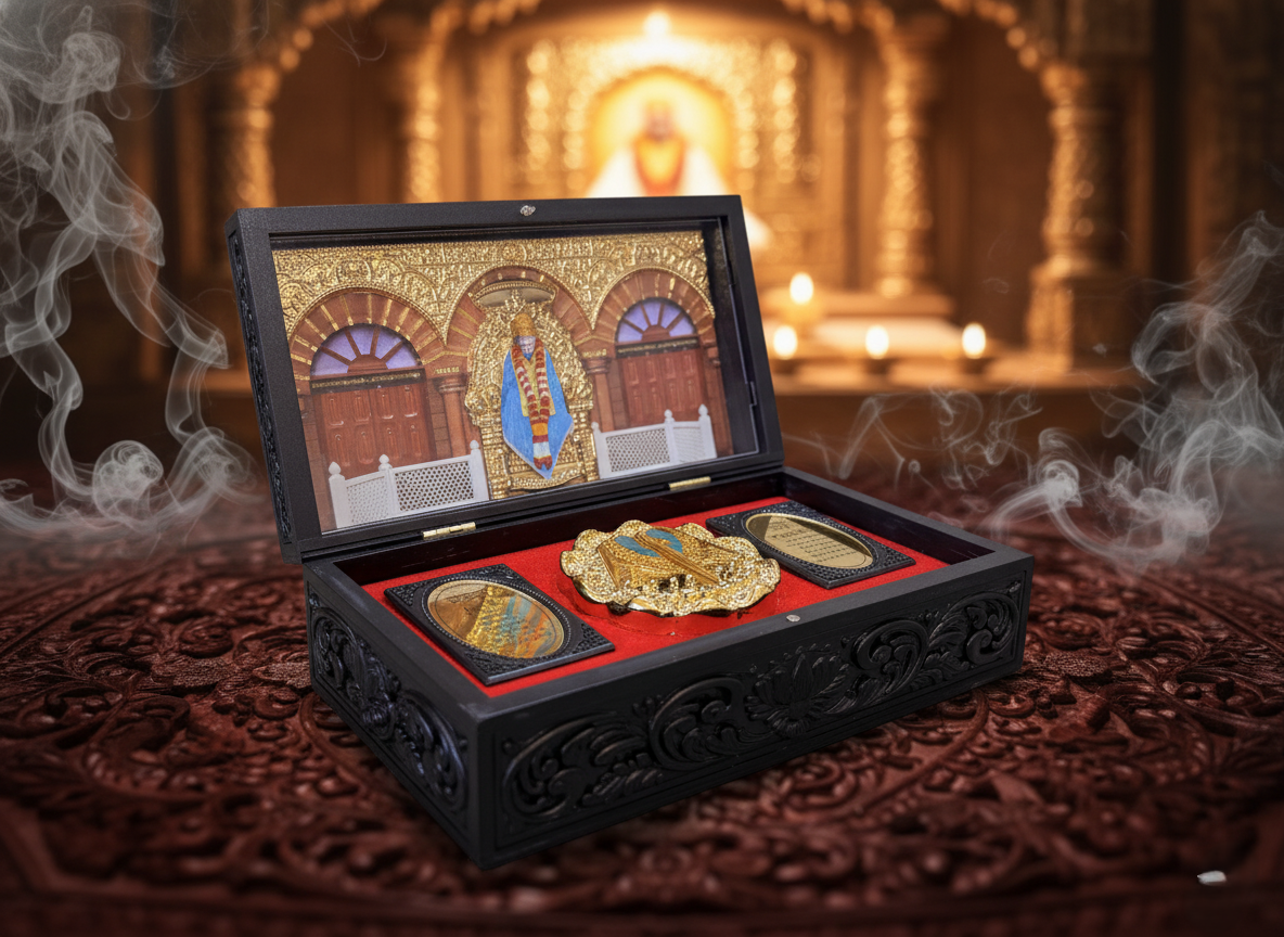 The Sai Kripa Prarthana Pooja Box: Your Personal Shirdi Altar & with 9 Divine Treasures decor