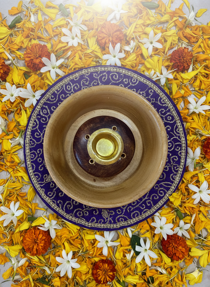 2-in-1 Agarbatti & Sambrani Stand | Ash Catcher for Pooja Room decor