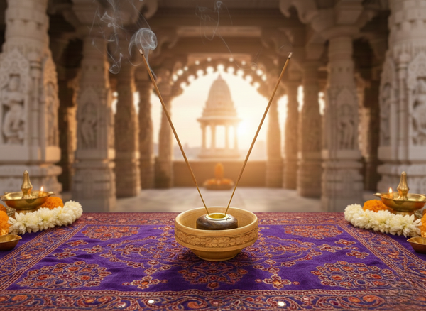 2-in-1 Agarbatti & Sambrani Stand | Ash Catcher for Pooja Room decor