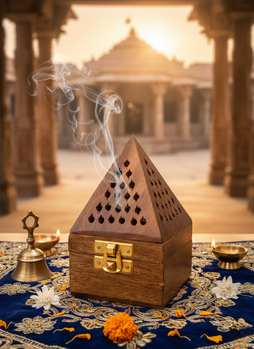 Premium Antique Design Sambrani Dhoop Holder Box decor