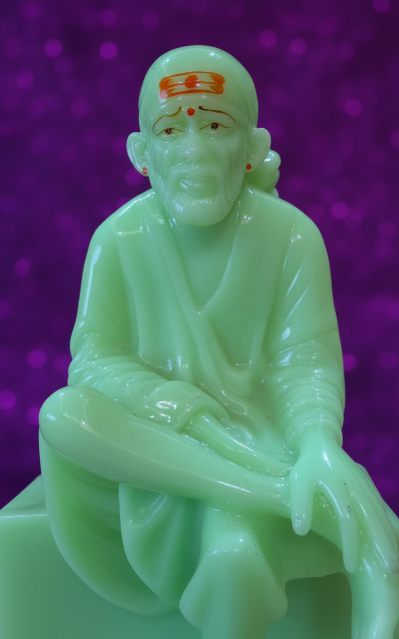 Unique Radium Shree Sai Baba Moorti - Glow in the Dark